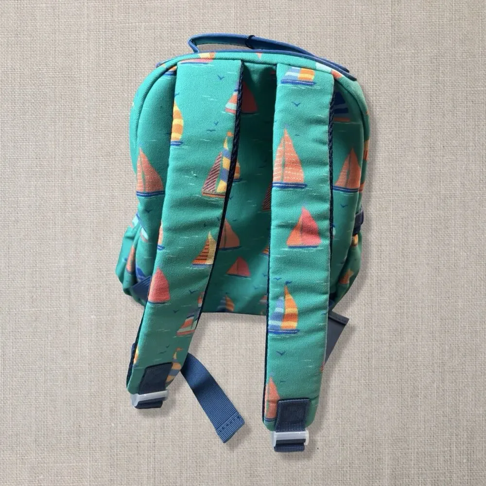 SweetHoney Small Sailboat Backpack NWT Kids Green Nautical Preschool Bag